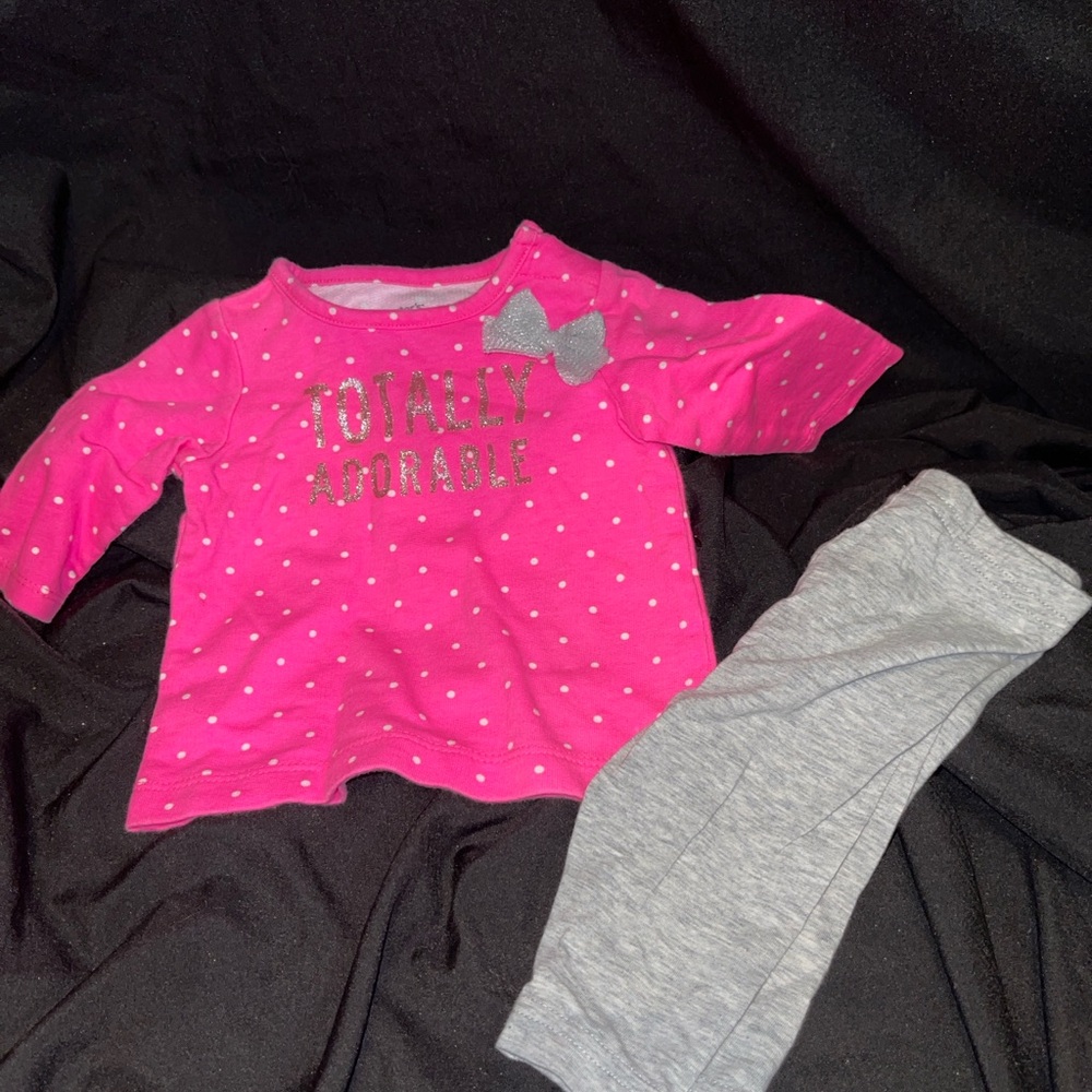 Carter's Pink and Gray Kids Matching Set